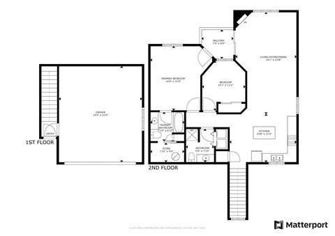 2 Bed/2 Bath Upper Lakeside Floor Plan